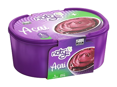 Nativa Acai Puree in Purple Container Ready to Eat 1L Pack 3d model