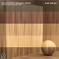 Wooden Components with Varied Grain Patterns and Colored Panels Including Decorative Sphere 3d model