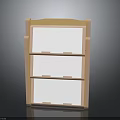 Modern Wooden Three Tier Storage Shelf With White Panels And Simple Design