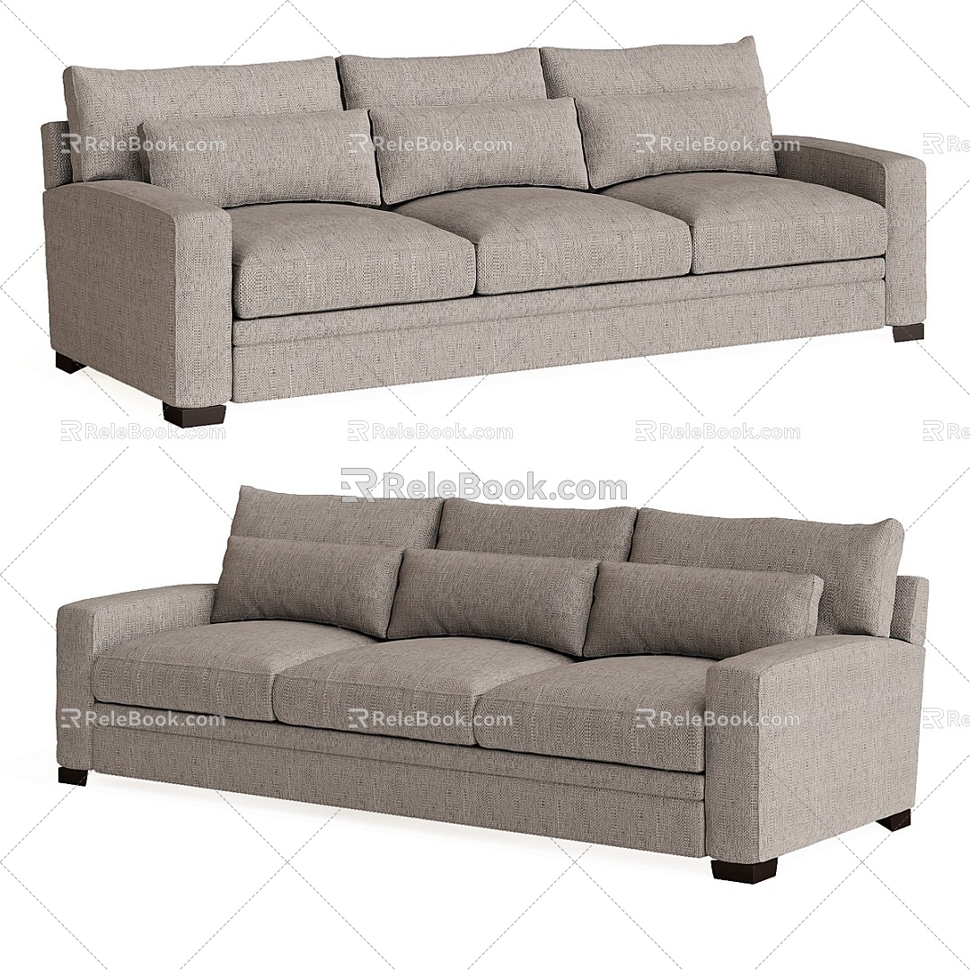 Modern three-seat sofa model