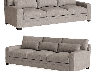 Modern three-seat sofa model