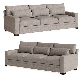 Modern three-seat sofa 3d model