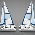 Modern yacht boat 3d model