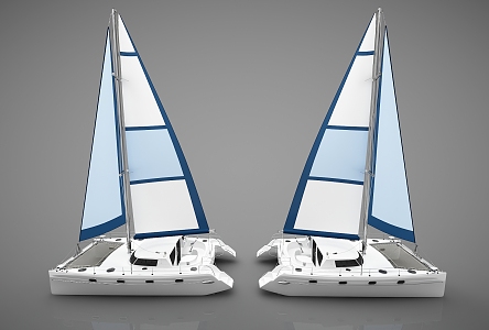 Modern yacht boat 3d model