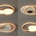 Modern Circular Ring Ceiling Lights With Minimalist Design And Soft Glow 3d model