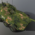 ZLT-11 Wheeled Armored Assault Vehicle Wheeled Tank Armored Vehicle Infantry Fighting Vehicle Low Face Number Low Model Simple Model Game Movie Realistic 3d model