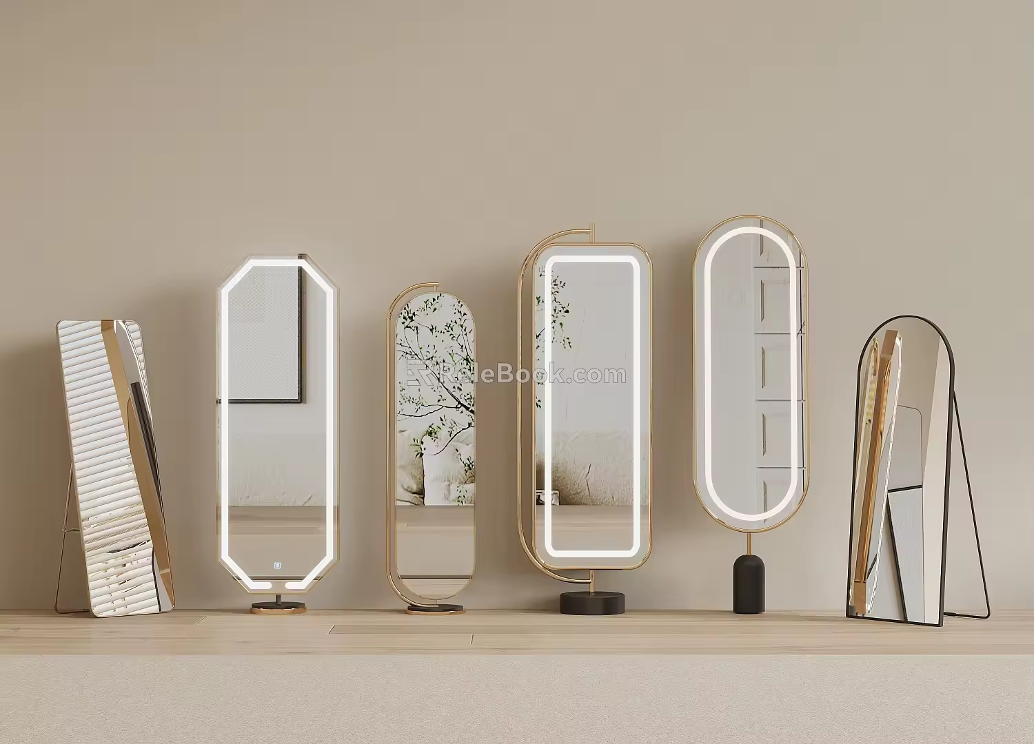 modern floor mirror full-length mirror full-length mirror 3d model