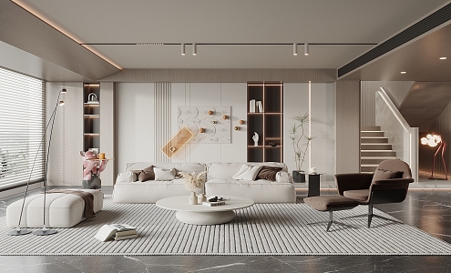 modern living room 3d model