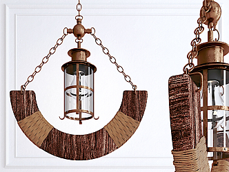 Industrial LOFT chandelier 3d model