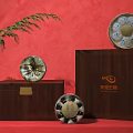 Wooden Tea Box With Golden Logo And Traditional Design For Premium Tea Storage