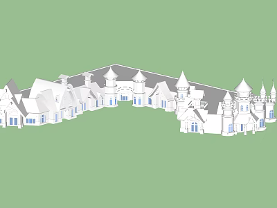 European-style castle 3d model European-style castle 3d model