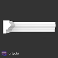 White Decorative Molding With Curved Profile For Interior Decoration Use