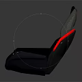 Modern Ergonomic Furniture Chair With Carbon Fiber Structure And Red Accents