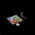 Colorful Board Game Set With Purple Plush Toy Dice Pencil And Game Pieces