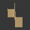 Wooden Staircase With Handrail Landing And Steps For Interior Design