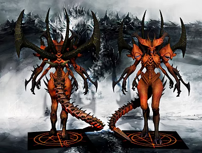 Modern game character Diablo character 3d model