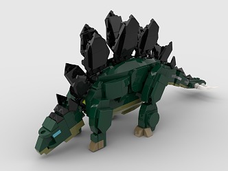 LEGO toy dinosaur stegosaurus animal 3d model