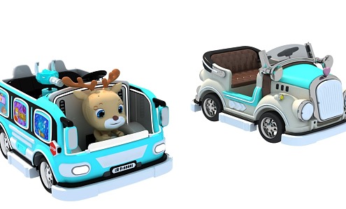 Modern Bumper Car Fawn Bumper Car Children 3d model