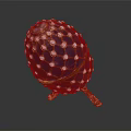 Animal Inspired Decorative Egg With Blue Enamel Gold Mesh And Pearl Details