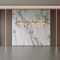 Modern Front Desk Background Wall Simple Background Wall Front Desk Reception Area Background Wall Company Front Desk Background Wall 3d model