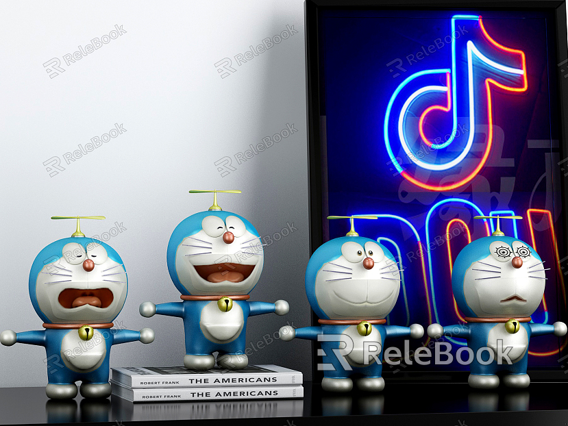 Modern Toy Cartoon Doraemon Doll Ornaments model