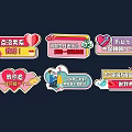 Decorative Charm Pendants with Cartoon Elements Heart Motifs Text Designs for Celebration Love Birthday Themes