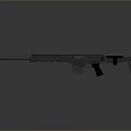Modern Tactical Rifle With Black Finish Long Barrel And Sleek Design Features