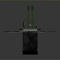 Green Industrial Cutting Equipment With Rotating Blade And Square Mounted Base