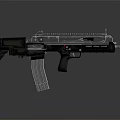Modern Tactical Black Assault Rifle with Detachable Magazine Barrel Grip and Military Style Design