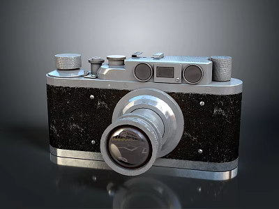 3D Rendered Vintage Camera Electronics Design Featuring Classic Appearance And Metal Details 3d model