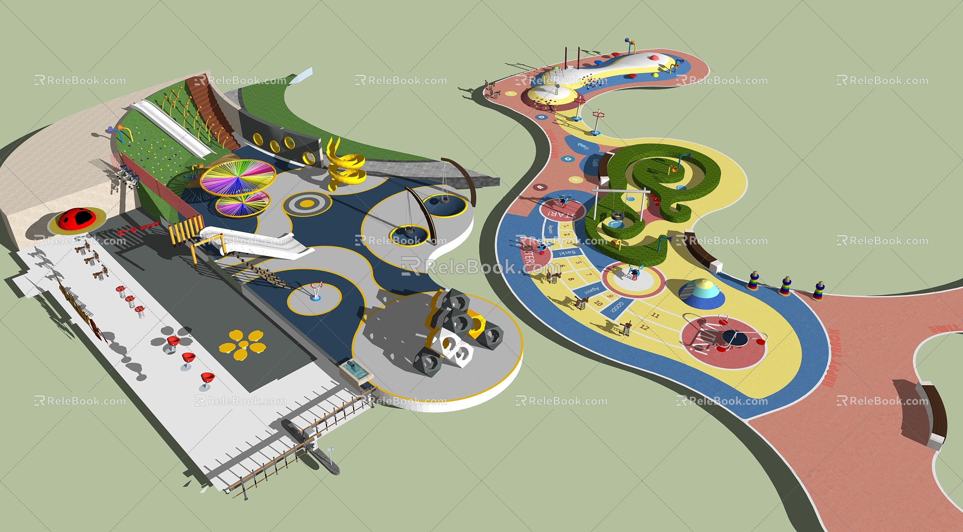 Modern Amusement Facilities Children's Amusement Facilities Activity Site model