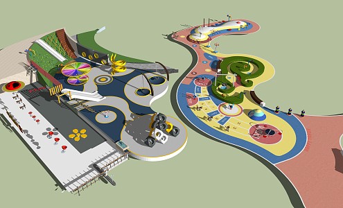 Modern Amusement Facilities Children's Amusement Facilities Activity Site 3d model