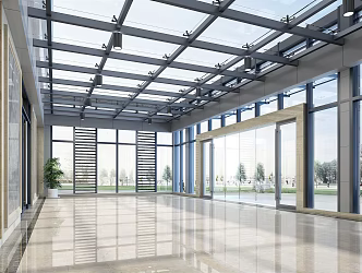 Modern foyer entrance 3d model