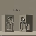 Poliform Architectural Decorative Models With White Arch Structure And Intricate Design