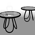 Modern Side Table Side Table Corner Table Coffee Table Low Table Glass Wine Bottle 3d model