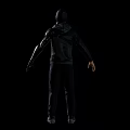 Game Figure Male Man Cyberpunk Hacker Cyberpunk Hacker Masked Man Masked Hacker 3d model