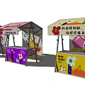 Colorful Outdoor Promotional Stalls With Canopies And Cartoon Pattern Product