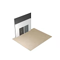 Modern Black Double Doors With Sleek Vertical Lines And Metal Handles