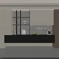 Modern Bookcase Interior Design With White Black Open Shelves And Decorative Storage
