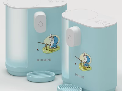 Philips Small Light Blue Kitchen Appliances With Cute Cartoon Fishing Design 3d model