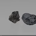 Natural Light And Dark Colored Porous Stones With Decorative Textures For Interior Design