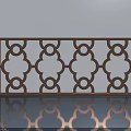 Elegant Casement Window Design With Intricate Patterned Frame And Reflective Surface 3d model