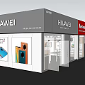 Huawei Authorized Digital Store With Smartphone Speaker Displays And Glass Windows