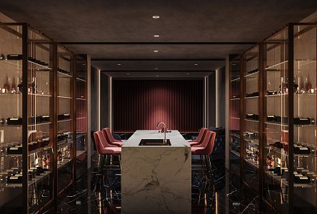 Modern Wine Tasting Area 3d model