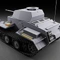 German Tank II Tank Light Tank Armored Vehicle World War II Tank Vintage Tank 3d model