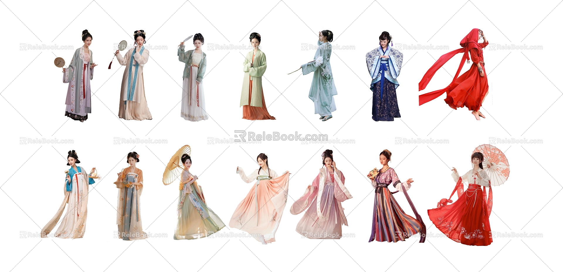 Modern Antique Characters Hanfu Women Antique Women Tang and Song Dynasty Hanfu Ancient Costume Characters Photo Pushcard Clothing Online Red Hanfu Ancient Characters Ancient Women model