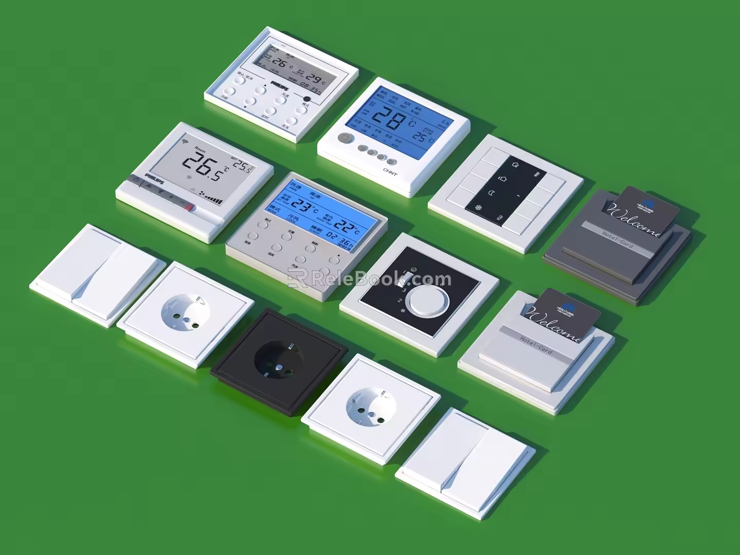 Switch socket panel 3d model