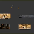 Military Weapon Equipment Featuring Ammunition Boxes Artillery Shell And Bullets 3d model