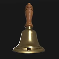 Brass Bell With Wooden Handle For Home Decor And Daily Use