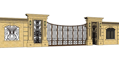 Jane Ou Gate Entrance Gate 3d model